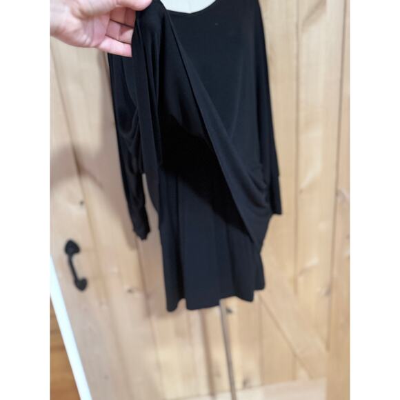 Soft Surroundings | Black Knit V Neck Overlay Top | Size Large - Picture 5 of 13